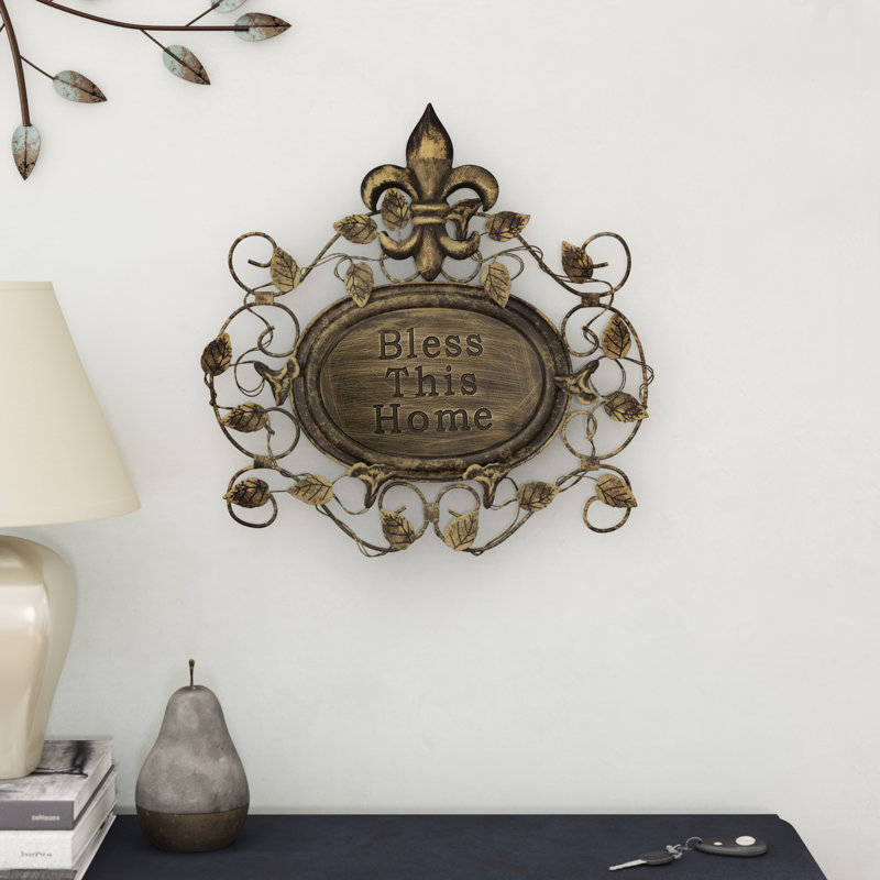 Charlton Home Bless This Home Metal Wall Decor & Reviews Wayfair